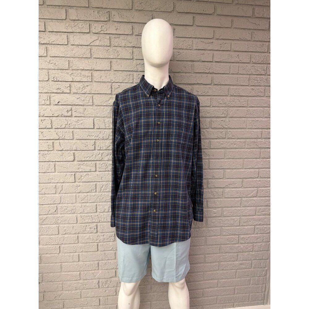 L.L. Bean Men’s Wrinkle Resistant Cotton/ Cashmere Long Sleeve Shirt Size L Tall